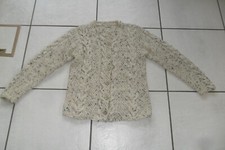 Jacke - Handarbeit - Unikat - Gr. S aus Schachenmayr Wolle, Farbe: beige - Zopf