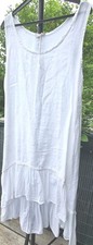 Leinenkleid Tunika Kleid Sommerkleid Leinen weiß Lagenlook 44