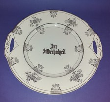 1 Teller Porzellanteller Silberhochzeit Teller "Zur Silberhochzeit"  oder der 2.