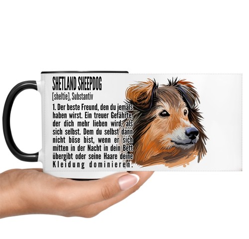 Sheltie duden dog freund tasse - dog,