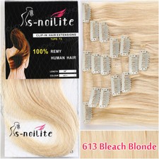 Dick Clip in Extensions HUMAN Remy Echthaar Haarverlängerung Weft 8tressen Lang