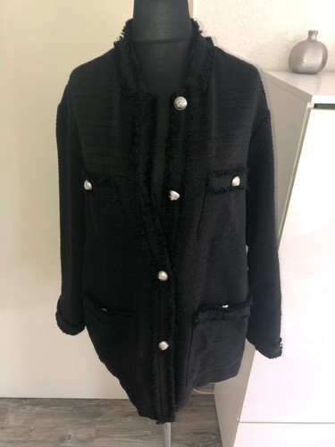 Damen oversize boucle blazer - oversize,