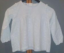 ✨ Zara Tunika 104 110 Bluse Longsleeves creme weiss w Neu ✨