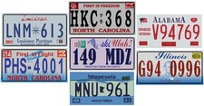 Los mit 7 USA Autokennzeichen