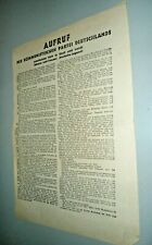 Altes Flugblatt Kommunistische