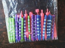 50 KUCHENKERZEN Tortenkerzen 6 cm  z.T. mit Halter