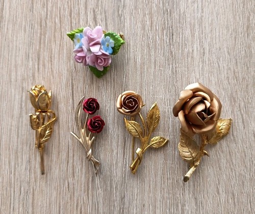 Broschen rose vintage - rose,,