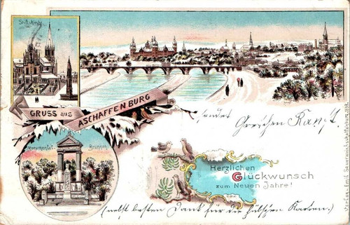 Winter litho gruss - winter, aus