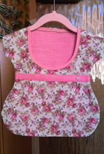 Klammerbeutel Klammerkleid m Bügel Handarbeit Handmade mini Rosen rosa