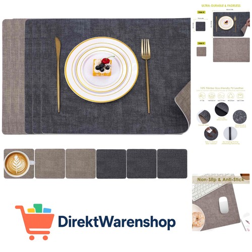 Kunstleder tischsets mit - kunstleder,