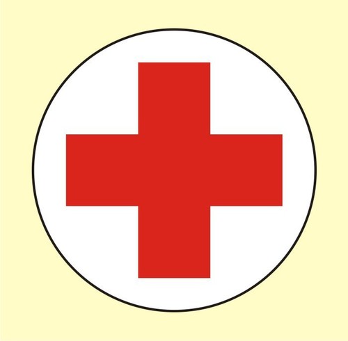 Rotes kreuz aufkleber - rotes,