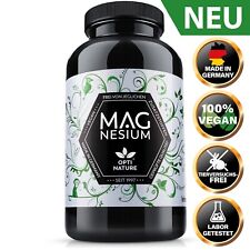 365 Magnesium Kapseln Hochdosiert |  Made in Germany I hoch Bioverfügbar I VEGAN