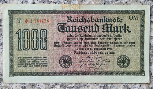 Deutsches reich reichsbanknote - reich,