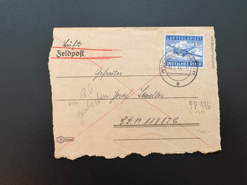 Luftfeldpost brief - dr,
