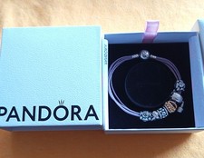 Pandora Armband und 6 x Pandora Charms Gleiter aus ALE 925