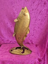 Figur Messing Springender Koi