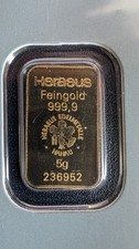 5 Gramm Fine Gold Barren 999,9
