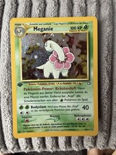 MEGANIE-HOLO GERMAN-1ST EDITION POKEMON GERMAN NEO GENESIS 2001 10 EX/GD