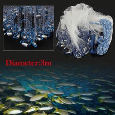 3/4.2/5.4/6.6M Fischernetz Köderfischnetz Wurfnetz Angelnetz Fisch Netz Kescher