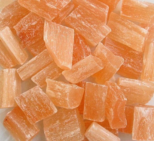 Selenit orange geschnitten - selenit, orange,geschnitten