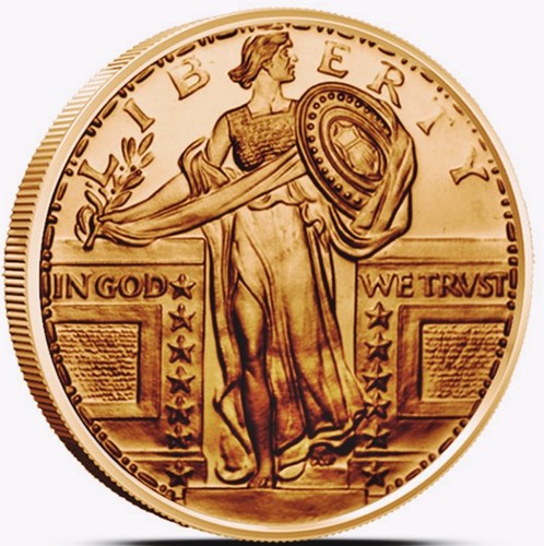 Unze copper round - unze, standing