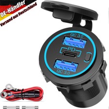 PD Typ C & 2 USB-A Dose Buchse