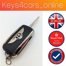 Bentley 3 Tasten Klapp Klappschlüssel Fernbedienung Gehäuse Rohling Etui Ersatz 