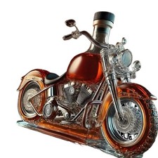 Glasweinflasche Motorrad