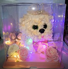 Unikat niedlicher Blüten-Hund