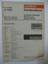NordMende Kundendienst / Schaltplan Norma-Luxus spectra phonic 8/120