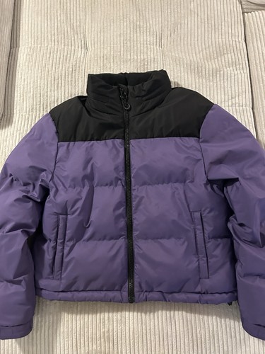 Pufferjacke lila schwarz m - lila/schwarz,