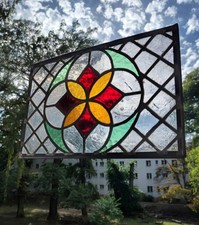 Jugendstil Bleiglasfenster um