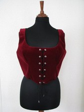 Samt Mieder bordeaux rot