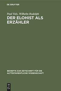 Der elohist als erzähler - der,