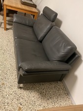 Rolf Benz Sofa Leder Schwarz 3er K29