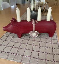 Maileg Kerzenschwein für 4 Kerzen rot Vitrinenstück