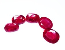 5 Stck. 32,62 kt echter Rubin