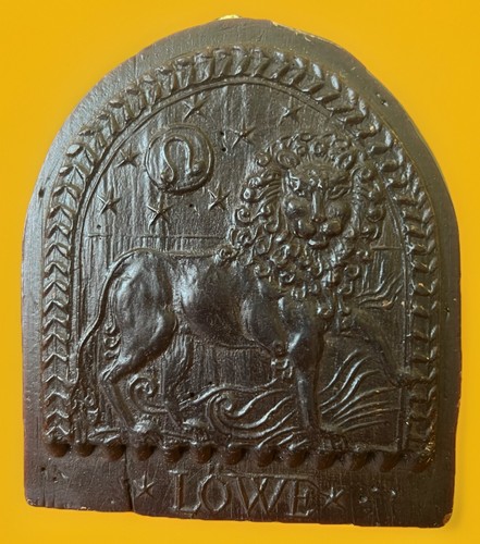 Vintage löwe wachsbild - löwe,