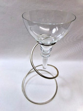 Rosenthal -studio-line - Origineller Kerzenhalter silberfarbenes Metall und Glas