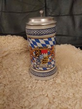 Bayern Bierkrug mit Zinndeckel