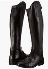 HKM Lederreitstiefel "Spain" Reißverschluss schwarz 38 Höhe 52/ 46 Wade 39,5 neu