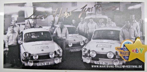 Autogrammkarte awz rallye - autogrammkarte,