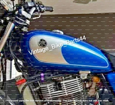 Yamaha SR 500 blauer, lackierter Stahlkraftstofftank mit Verschluss