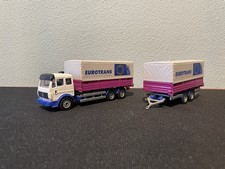 SIKU Super Serie 1:55 3515 Mercedes-Benz Planen LKW mit Anhänger Eurotrans