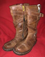 DR. MARTENS DAMEN STIEFEL  Modell 3821 Piraten / Biker  Braun Echtleder  Gr  39 