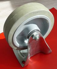 TENTE® Bockrolle Elastik-Gummi Rollenlager Totalfeststeller spurlos 46 x 160 NEU