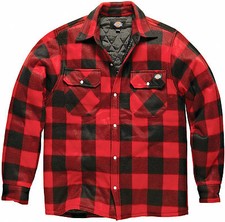 Dickies Portland Holzfällerhemd rot Fleece Arbeitshemd/Jacke rot/schwarz Neu