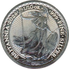Großbritannien 2026 - Britannia - Charles III 1/10  Oz Silber*
