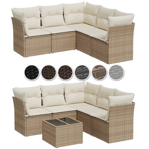 Tlg poly rattan garten - 5/6-tlg.,