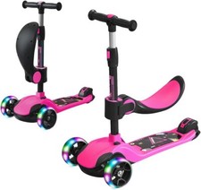 Kinderroller Scooter 3-in-1 Dreiradscooter Kinder Roller LED Räder ab 1-12 Jhr